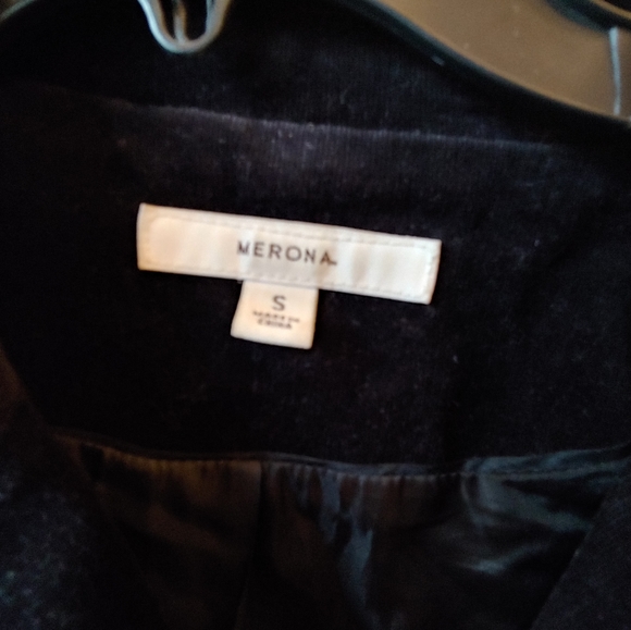 ⏰ Timeless Style✨ Merona Black Cotton Corduroy Jacket S - Picture 4 of 5
